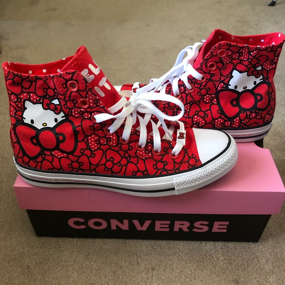 Converse Hello Kitty Print High-Top Sneakers